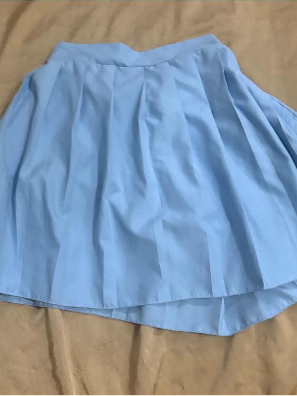 Shein Teen Light Blue Pleated Skater Skirt